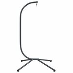 vidaXL Support de chaise suspendue en forme d'œuf sans panier Acier anthracite