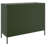 vidaXL Buffet vert olive 100 5x39x79 cm acier