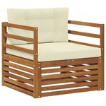 vidaXL Canapé d’extérieur Bois d'acacia massif et polyester