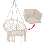 Tectake Fauteuil suspendu GRAZIA - beige