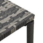 vidaXL Chaises longues avec table Résine tressée Anthracite