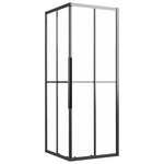 vidaXL Cabine de douche ESG dépoli 80x80x180 cm Noir