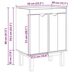 vidaXL Meuble de lavabo de salle de bain OTTA 59x40x80 cm bois massif