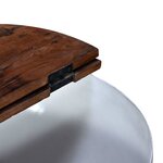 vidaXL Table basse Bois de récupération massif Blanc Forme de bol