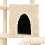 vidaXL Arbre à chat avec griffoirs en sisal crème 97 cm