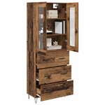 vidaXL Haut Armoire Bois Ancien 69 5 x 34 x 180 cm Bois d'ingénierie