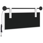 vidaXL Tête de lit suspendue Avec lumière LED Blanc Tissu