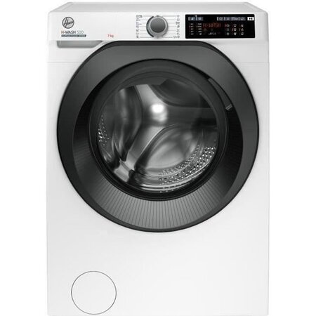 Lave-linge hublot hoover h-wash 500 hw4 37xmbb/1-s - 7 kg - induction - 1300 trs/min - classe a - connecté - blanc