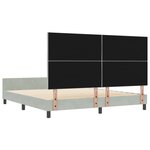 Cadre de lit vidaXL en Velours Gris Clair - 180x200 cm