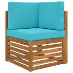 vidaXL Coussin de canapé d'extérieur 3 Pièces Turquoise Polyester