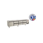 Soubassement réfrigéré positif inox - 300 l - baron - 1pleine