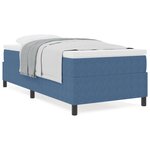 vidaXL Lit à Ressorts avec Matelas Bleu 100x200 cm Tissu en Velours Côtelé