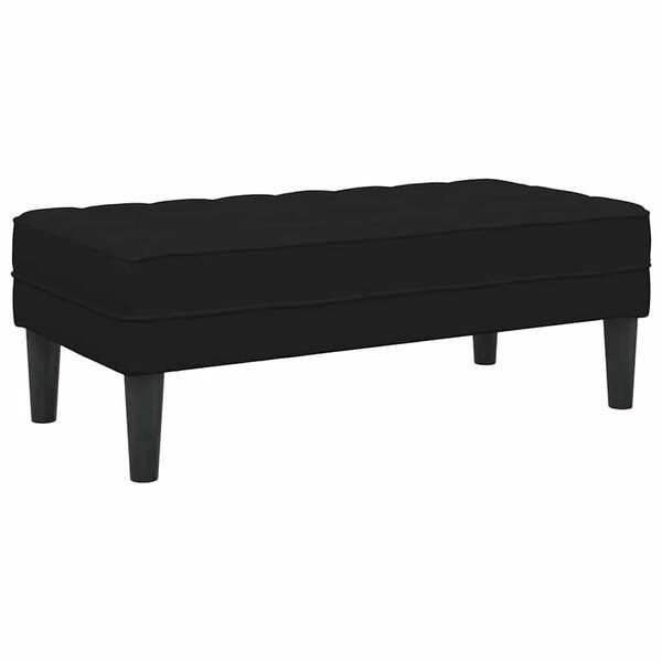 vidaXL Banc Noir 113 x 57 x 39 cm Velours