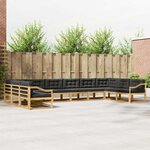 vidaXL Ensemble de canapés d'extérieur 10 Pièces Blanc et anthracite