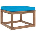 vidaXL Salon palette de jardin 6 Pièces et coussins Bois de pin imprégné