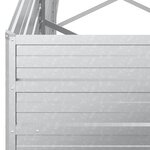 vidaXL Lit surélevé de jardin 320x80x45 cm Acier galvanisé Argenté
