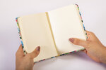 Carnet de coton - Carnet A6 - Fleurs sur fond blanc