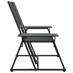 vidaXL Banc de jardin 2 places 165 cm Noir Acier