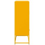 vidaXL Buffet haut jaune moutarde 68x39x111 5 cm acier