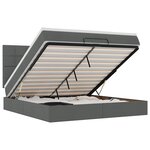 VidaXL Cadre de lit ottoman avec matelas gris foncé 160x200cm tissu