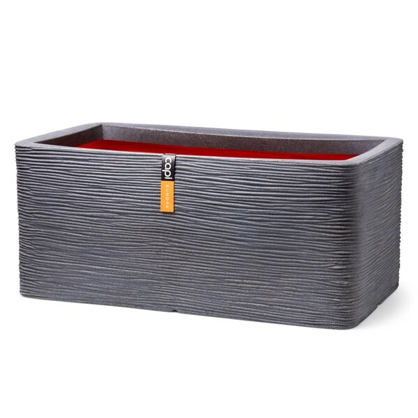 Capi jardinière nature rib rectangulaire 73x39x32 cm gris foncé