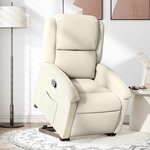 vidaXL Fauteuil inclinable Crème Velours
