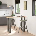 vidaXL Pieds de table de bar en U 2 pièces Anthracite 60 x (100-101) cm Acier