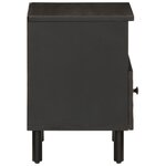 vidaXL Tables de chevet 2 Pièces noir 40x33x46 cm bois de manguier solide