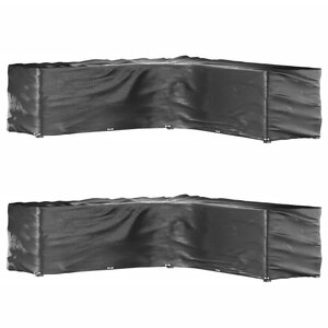 vidaXL Housses de salon de jardin en forme de L 2 Pièces 20 œillets