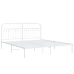 vidaXL Cadre de lit métal sans matelas et tête de lit blanc 183x213 cm