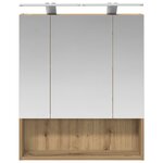 vidaXL Armoire Miroir de Salle de Bain Chêne artisan 60 x 14.5 x 70 cm