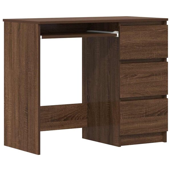 vidaXL Bureau Chêne marron 90x45x76 cm Bois d'ingénierie
