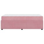 vidaXL Cadre de lit avec matelas Rose 90 x 200 cm tissu
