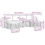 vidaXL Ensemble de canapés d'extérieur 6 pc Naturel et Crème