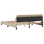 vidaXL Cadre de lit sans matelas crème 180x200 cm tissu