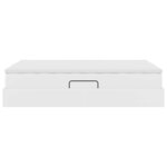 vidaXL Lit avec rangement et matelas Blanc 140 x 200 cm Simili cuir