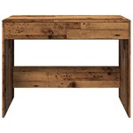 Bureau table poste de travail meuble d'ordinateur informatique étude vieux bois 101 x 50 x 76 5 cm bois d'ingénierie brun 02_0023973