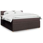 vidaXL Sommier à lattes de lit avec matelas Marron foncé 180x200 cm