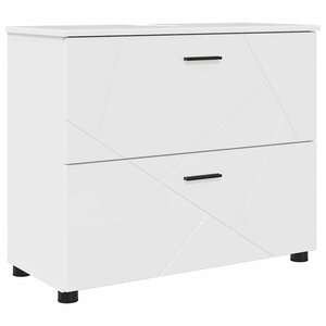 vidaXL Cabinet de salle de bain Blanc brillant 76 5 x 35 x 64 cm