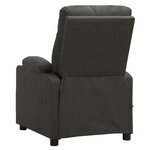 vidaXL Fauteuil inclinable électrique Gris foncé Tissu