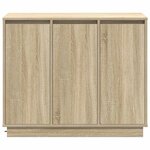 vidaXL Buffet LED Chêne Sonoma 90 x 32 x 75 cm Bois d'ingénierie
