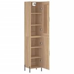 vidaXL Buffet haut Chêne sonoma 34 5x34x180 cm Bois d'ingénierie