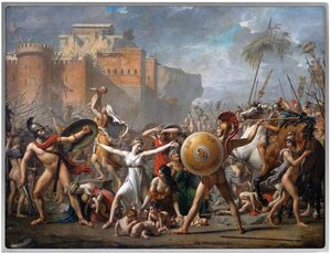 Pièce de monnaie en Argent - Cuivre 10000 Francs g 77.75 (2.5 oz) Ag - 750 (24.11 oz) Zn - 120 (3.85 oz) Cu Millésime 2024 INTERVENTION OF THE SABINE WOMEN