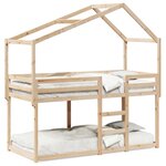 vidaXL Lit superposé sans matelas 90x200 cm bois de pin massif