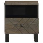 vidaXL Tables de chevet 2 Pièces noir 40x33x46 cm bois de manguier solide