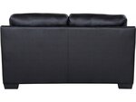 Canapé cuir et pvc "cardiff" - 163 x 92 x 93 cm - 2 places - noir