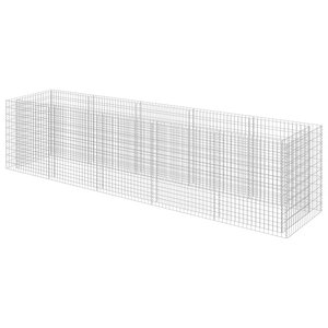 vidaXL Lit surélevé à gabion Acier galvanisé 450x90x100 cm