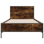 vidaXL Cadre de lit sans matelas chêne fumé 100x200 cm
