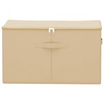 vidaXL Boîte de rangement 2 Pièces Crème 55 x 35 x 32 cm Tissu intissé