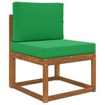 vidaXL Coussin de canapé d'extérieur Polyester Vert 60 x 60 cm